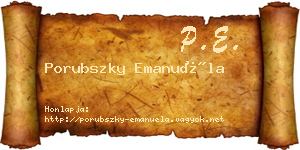 Porubszky Emanuéla névjegykártya